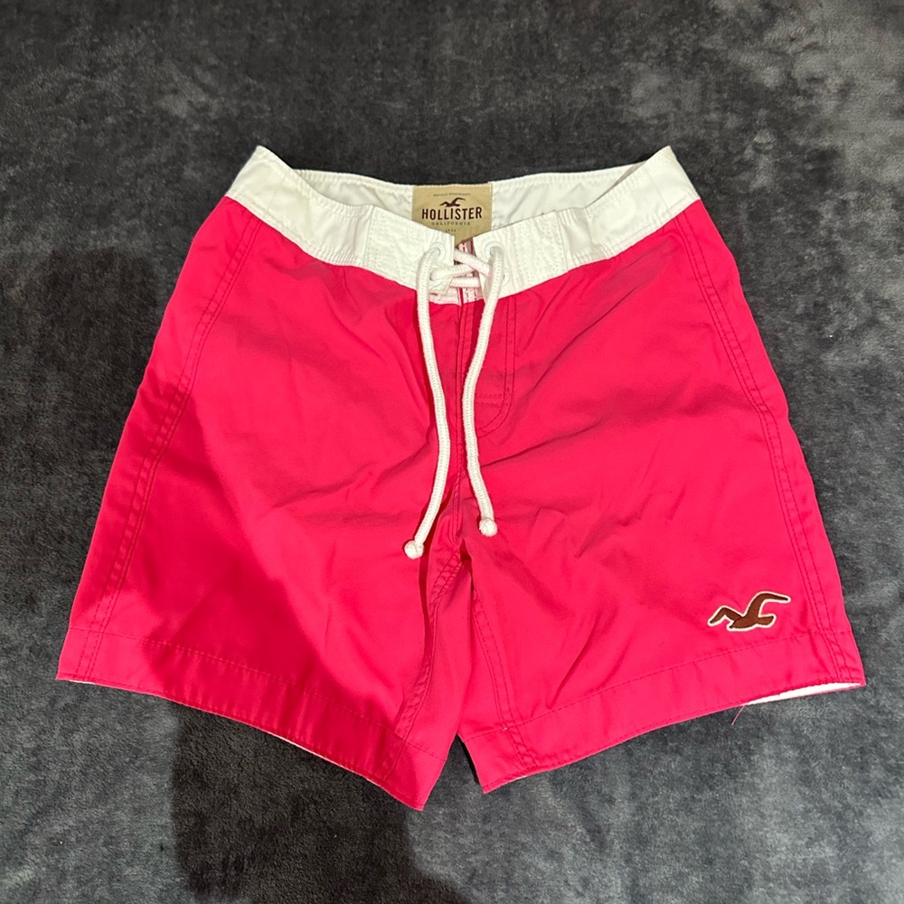 Hollister Men's Vintage Pink Swim Shorts (SMALL)